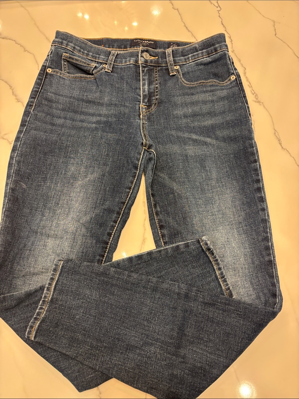 Lucky Brand Ava mid rise skinny Skinny Jeans in Faded Blue Wash- 8
